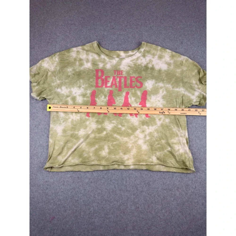 American Eagle Tailgate The Beatles Abbey Road Tie Dye Crop Graphic Tee Medium